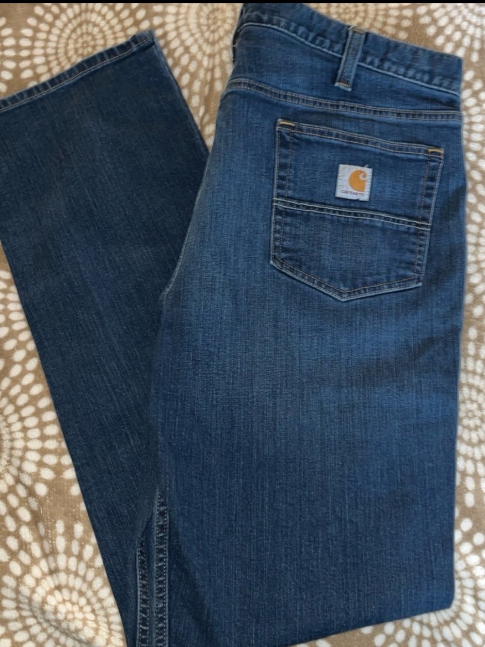 Carhartt Mid to Dark Blue Relaxed Work Jeans